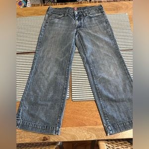 7 For All Mankind Cropped Dojo, Wide Leg Denim